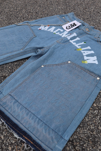 Blue Macmillian Gemstone Denim Jorts