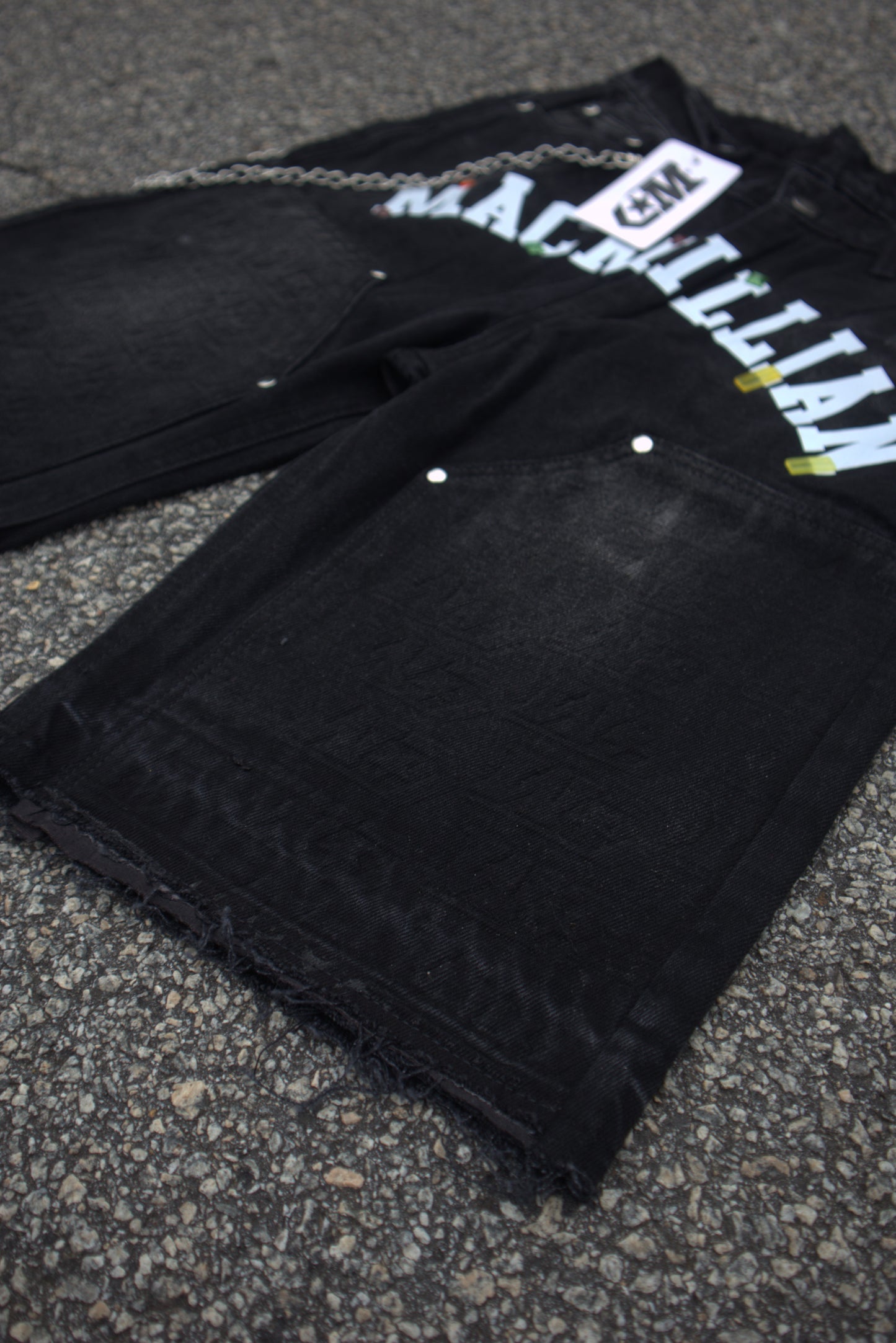 Obsidian Macmillian Gemstone Denim Jorts.