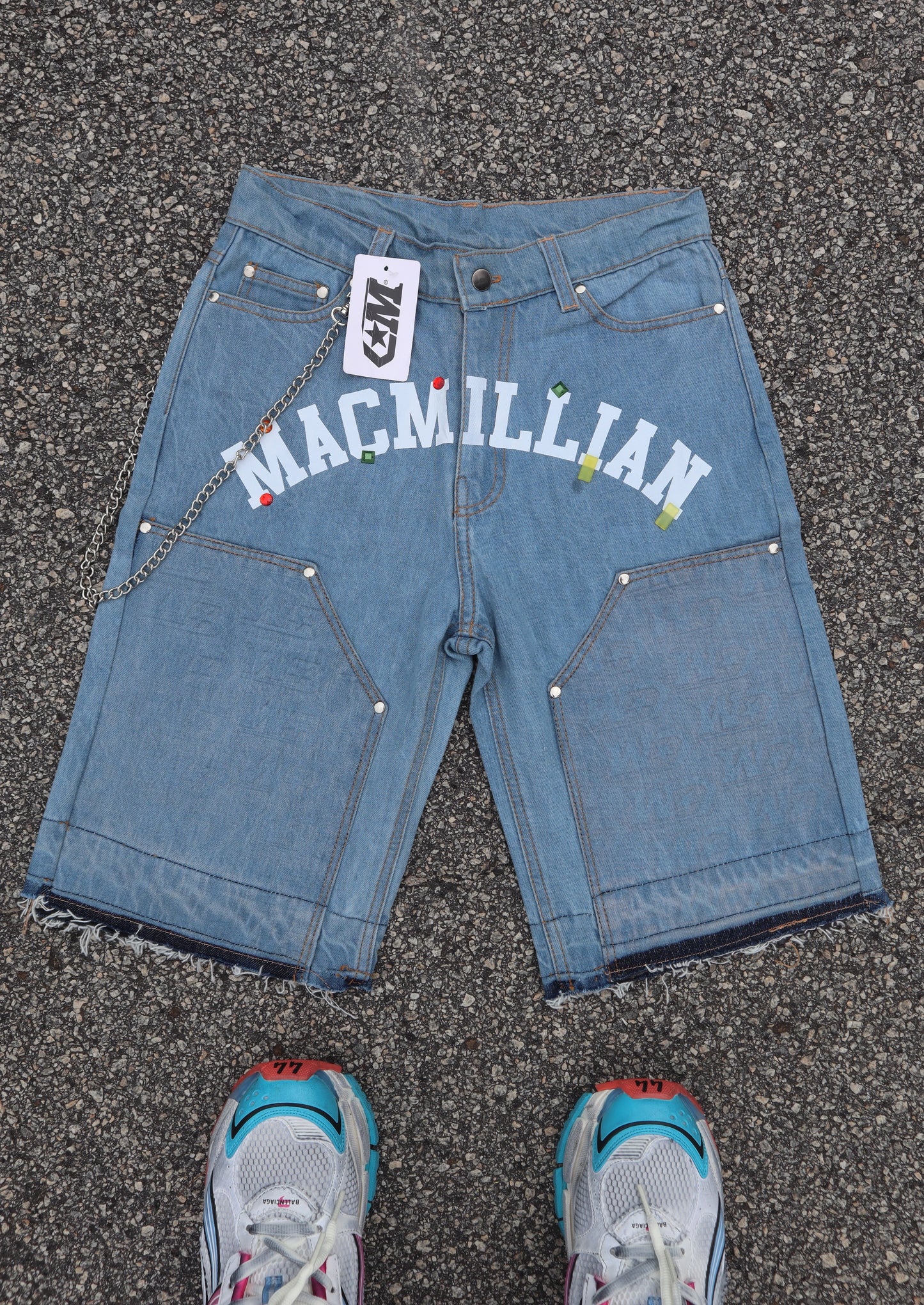 Blue Macmillian Gemstone Denim Jorts